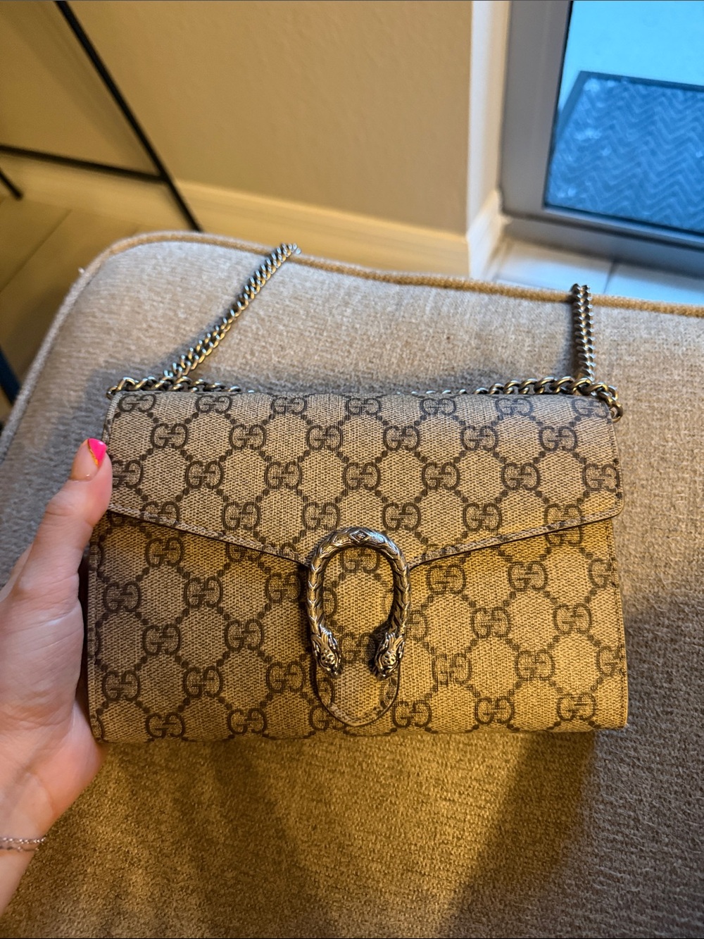 Gucci Brown GG Supreme Dionysus Crossbody Bag